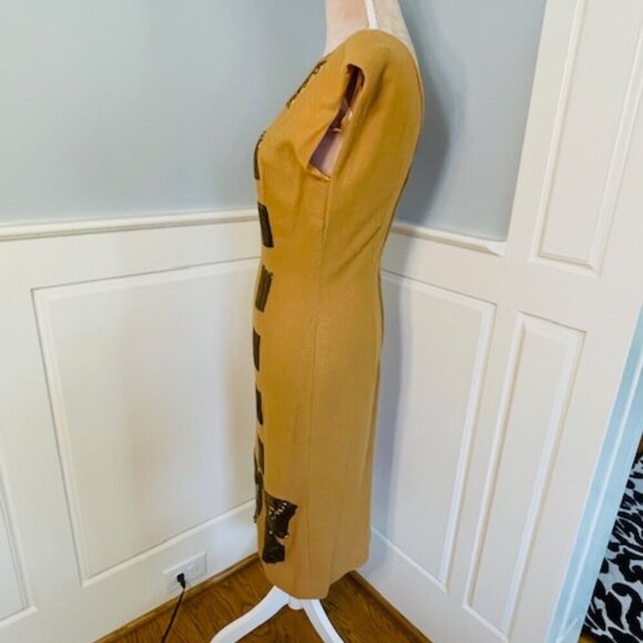 Vintage Lilli Diamond 1960's Beaded Wool Mad Men Wiggle Bow Dress XS Small - Picture 6 of 10